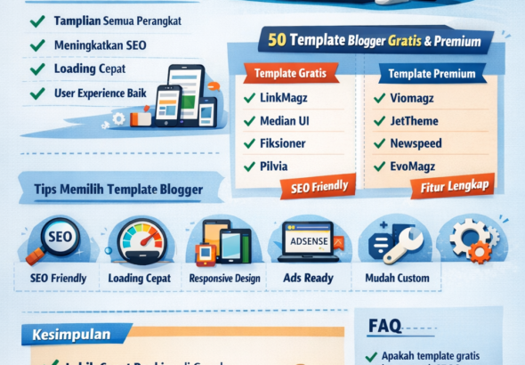 50 template Blogger untuk 2026