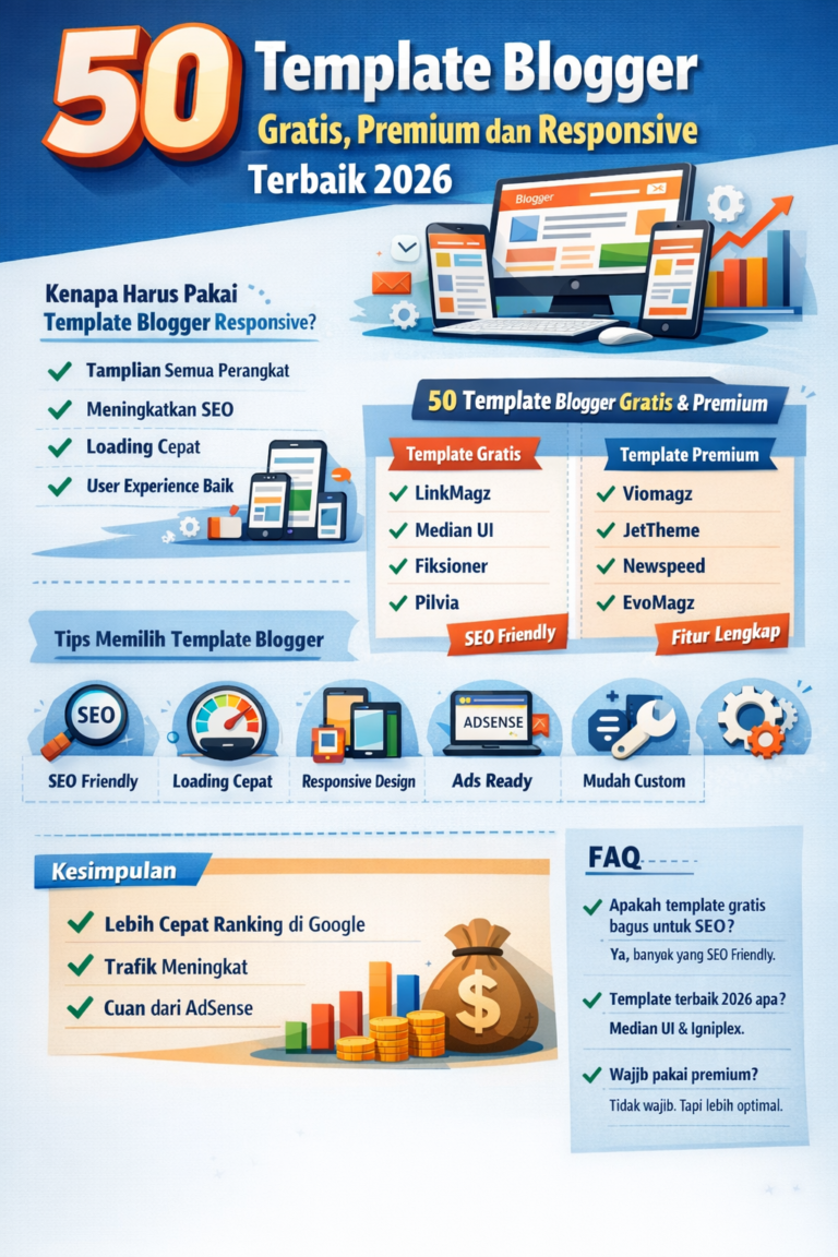 50 template Blogger untuk 2026