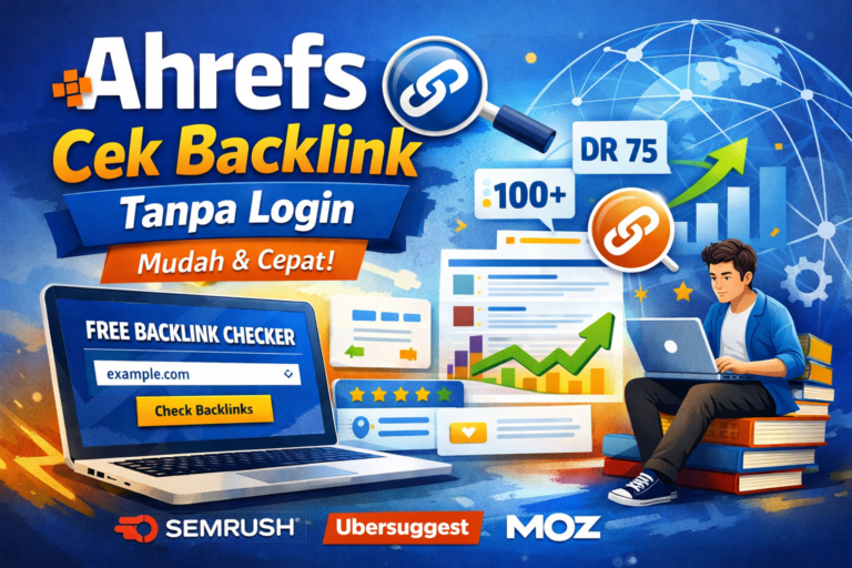 Cek backlink mudah dengan Ahrefs