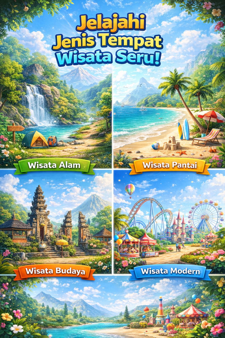Jelajahi berbagai jenis wisata seru!