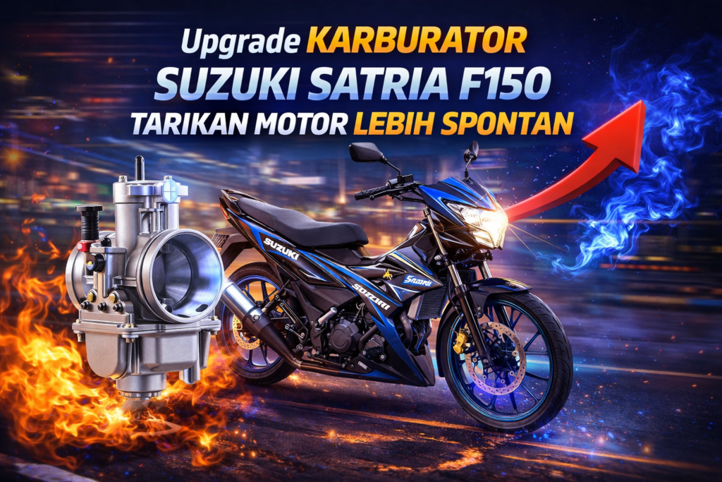 Upgrade Karburator Suzuki Satria F150, Tarikan Motor Lebih Spontan & Responsif