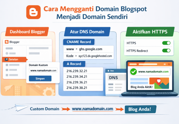 Panduan mengganti domain Blogger sendiri