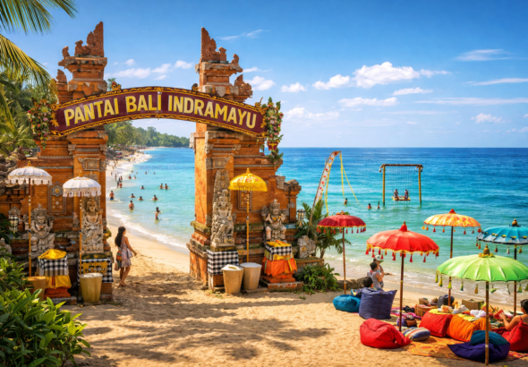 Pantai Bali Indramayu yang cerah