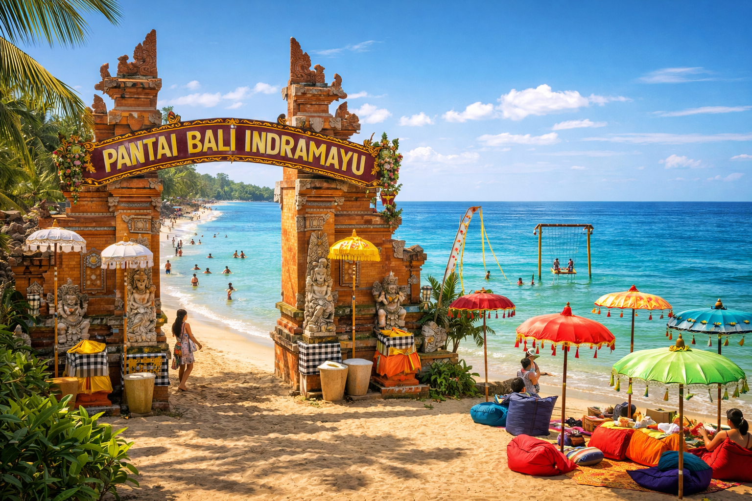Pantai Bali Indramayu yang cerah