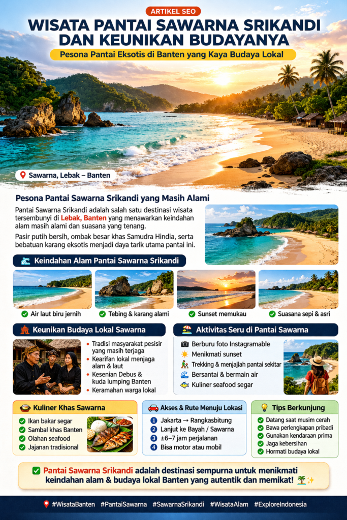 Wisata Pantai Sawarna Srikandi dan Keunikan Budayanya yang Memikat Wisatawan