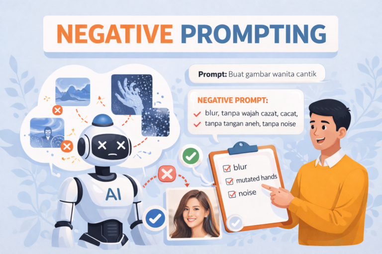 Prompt negatif dalam ilustrasi digital