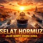 Selat Hormuz di bawah matahari terbenam