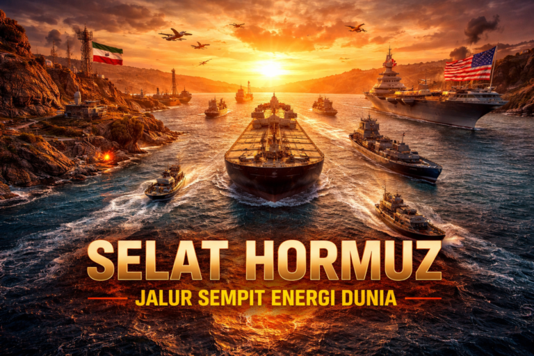 Selat Hormuz di bawah matahari terbenam