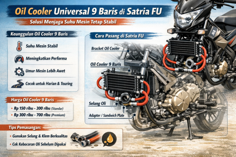 Panduan pemasangan oil cooler di Satria FU