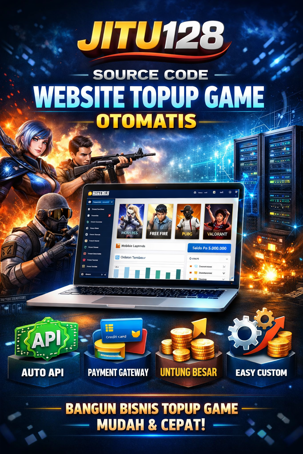 Topup game otomatis dan bisnis mudah